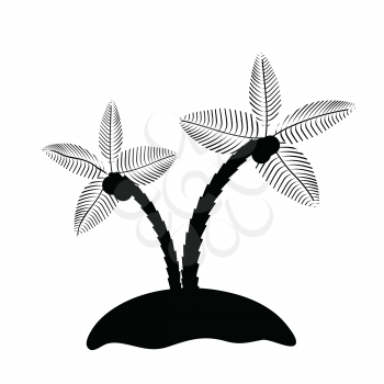 black silhouettes two palms for your design