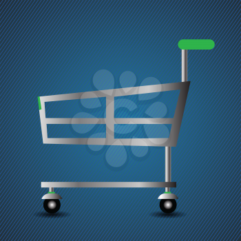 colorful illustration with shopping basket for your design