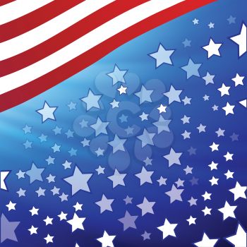 colorful illustration with  american flag for your design
