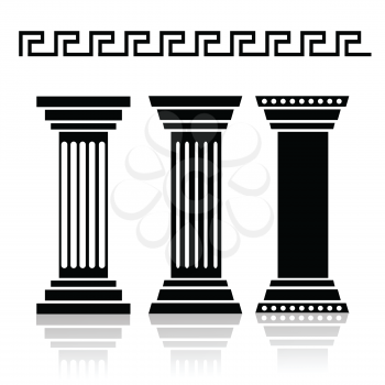  illustration with  ancient columns for your design
