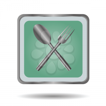 colorful illustration with fork and spoon for your design