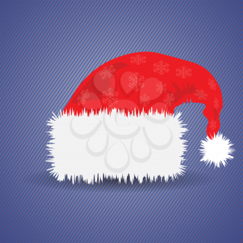 colorful illustration with Santa Claus red hat for your design