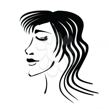  illustration with woman's face for your design