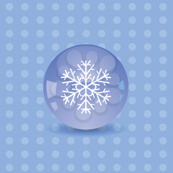 colorful illustration with snowflake icon for your design