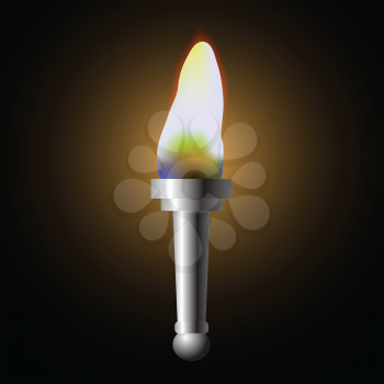 colorful illustration with torch for your design