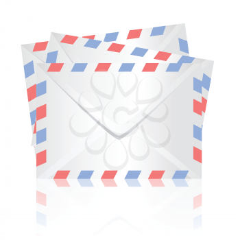 colorful illustration with  white envelopes for your design