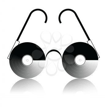 illustration with vinyl glasses for your design