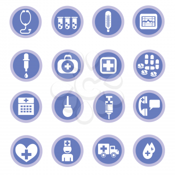 colorful illustration with medical icons  for your design