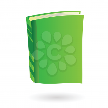 colorful illustration with  green book  for your design