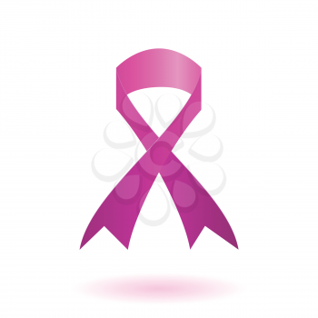 colorful illustration with  Breast cancer awareness pink ribbon  for your design