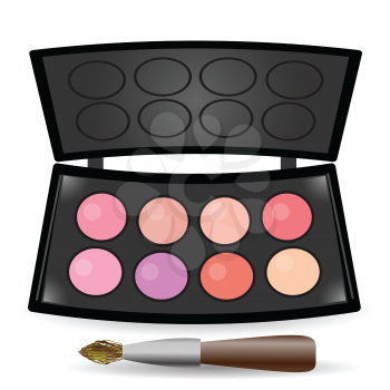 colorful illustration with eyeshadow palette for your design