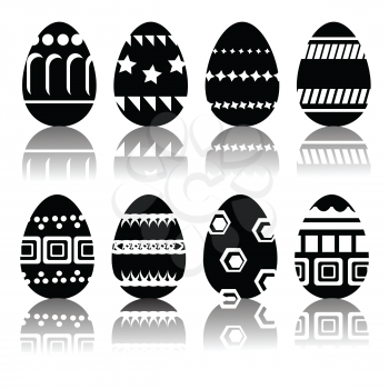  illustration with silhouettes of easter eggs  for your design