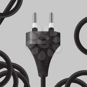  illustration with power plug for your design