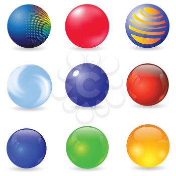 colorful illustration with  set of spheres  for your design