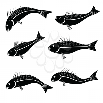 illustration with fishes for your design