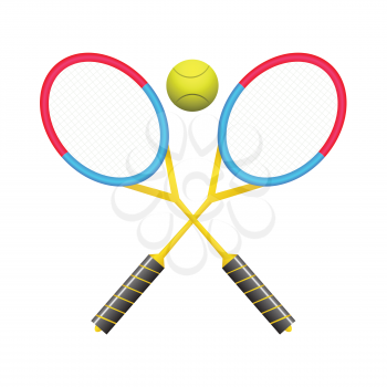 colorful illustration with tennis rackets for your design