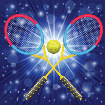 colorful illustration with tennis background for your design