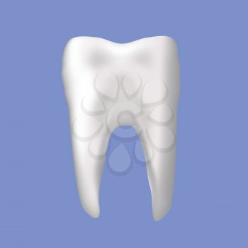 colorful illustration with tooth on a blue background for your design