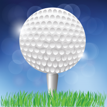 colorful illustration with golf background for your design