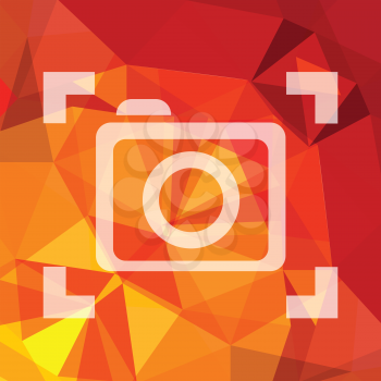 colorful illustration with camera symbol for your design