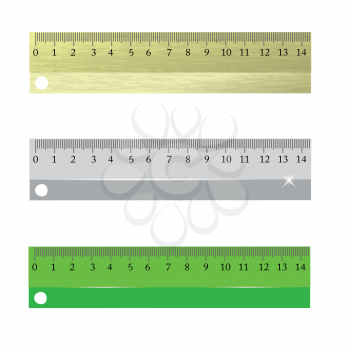 colorful illustration with  rulers on a white background for your design