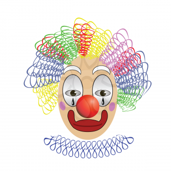 colorful illustration with  clown for your design