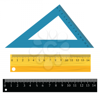 colorful illustration with  set of rulers on a white background for your design