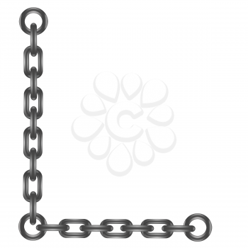  illustration with chain letter  on a white background  for your design