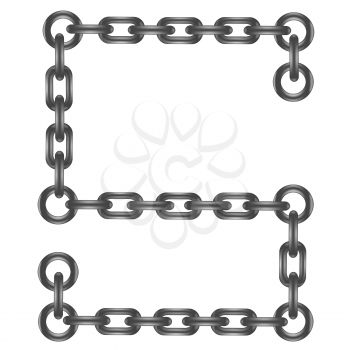  illustration with chain letter  on a white background  for your design