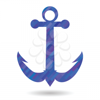 colorful illustration with anchor icon on a white background
