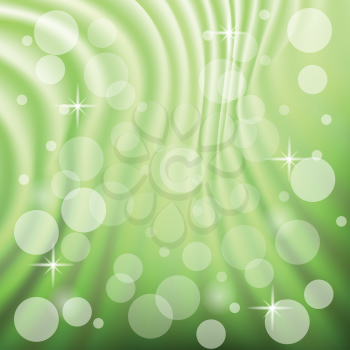 colorful illustration with  abstract green wave background