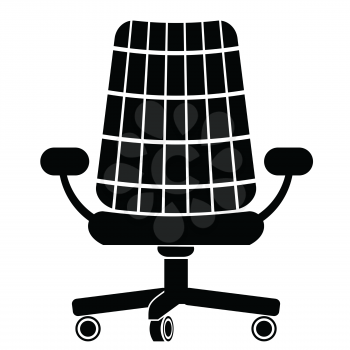  illustration  with chair silhouette on white background