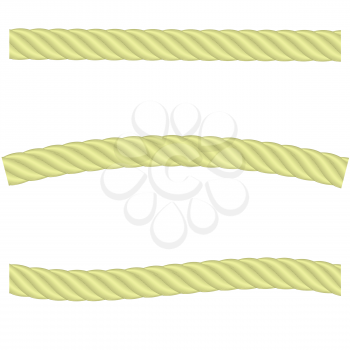  illustration  with rope set on white background