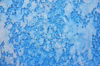 Blue decorative stucco texture. Blue plaster background.