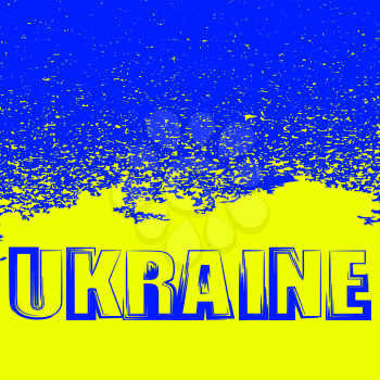 Yellow and Blue Flag of Ukraine. Symbol of Independence.