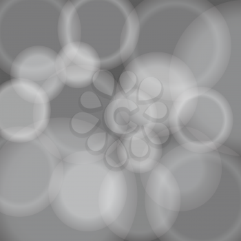 Grey Abstract Background, Circle Pattern, Blurred Texture