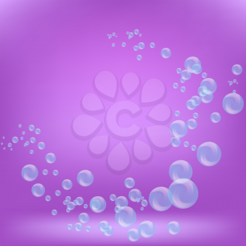 Soap Bubbles on Pink Background. SPA Aqua Background.
