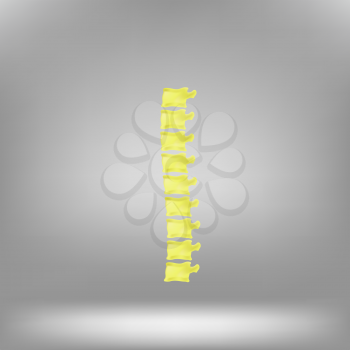 Symbol Spine Isolated on Grey Background. Spine Icon.