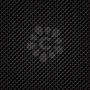 Dark Iron Perforated Texture. Metal Perforated Grid.