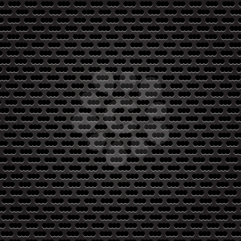 Iron Perforated Background. Dark Metal Perforated texture.