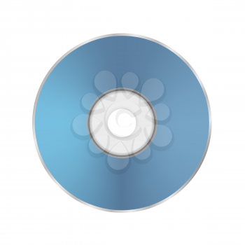 Blue Compact Disc Isolated on White Background