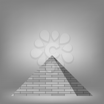 Pyramid on Grey Background for Your Design