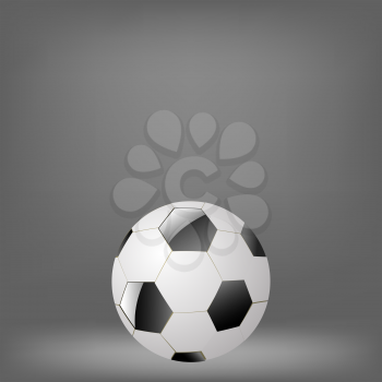 Soccer Ball on Grey Background for Your Design