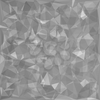 Grey Abstract Polygonal Background. Grey Triangles Pattern.