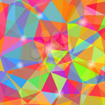 Colorful Mosaic Polygonal Background. Abstract Geometric Pattern.