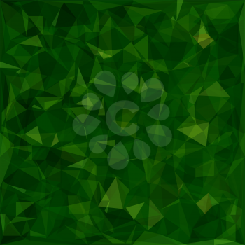 Green Mosaic Polygonal Background. Green Geometric Pattern.