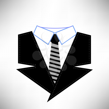 Business Suit Icon Isolated on White Background