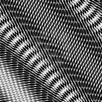 Abstract Black Wave Texture on White Background
