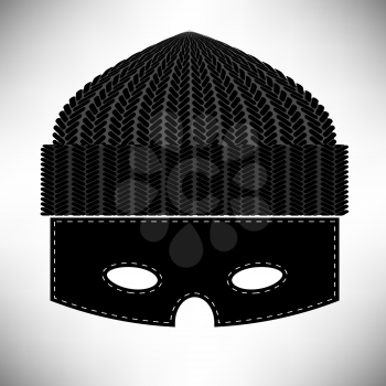 Thief Icon Isolated on Grey Background. Symbol of Robber 