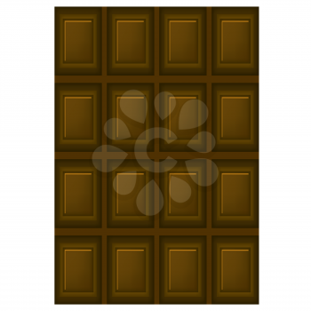 Milk Chocolate Bar Isolated on White Background